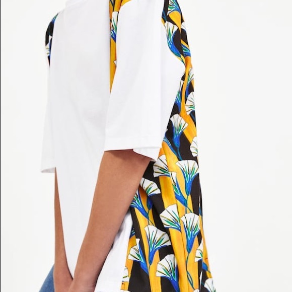 Zara Women's White Floral Top SzM - Picture 3 of 8